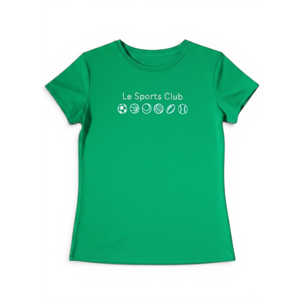 All In Motion Graphic Tee Girls XL Activewear Green Le Sports Club Athleisure